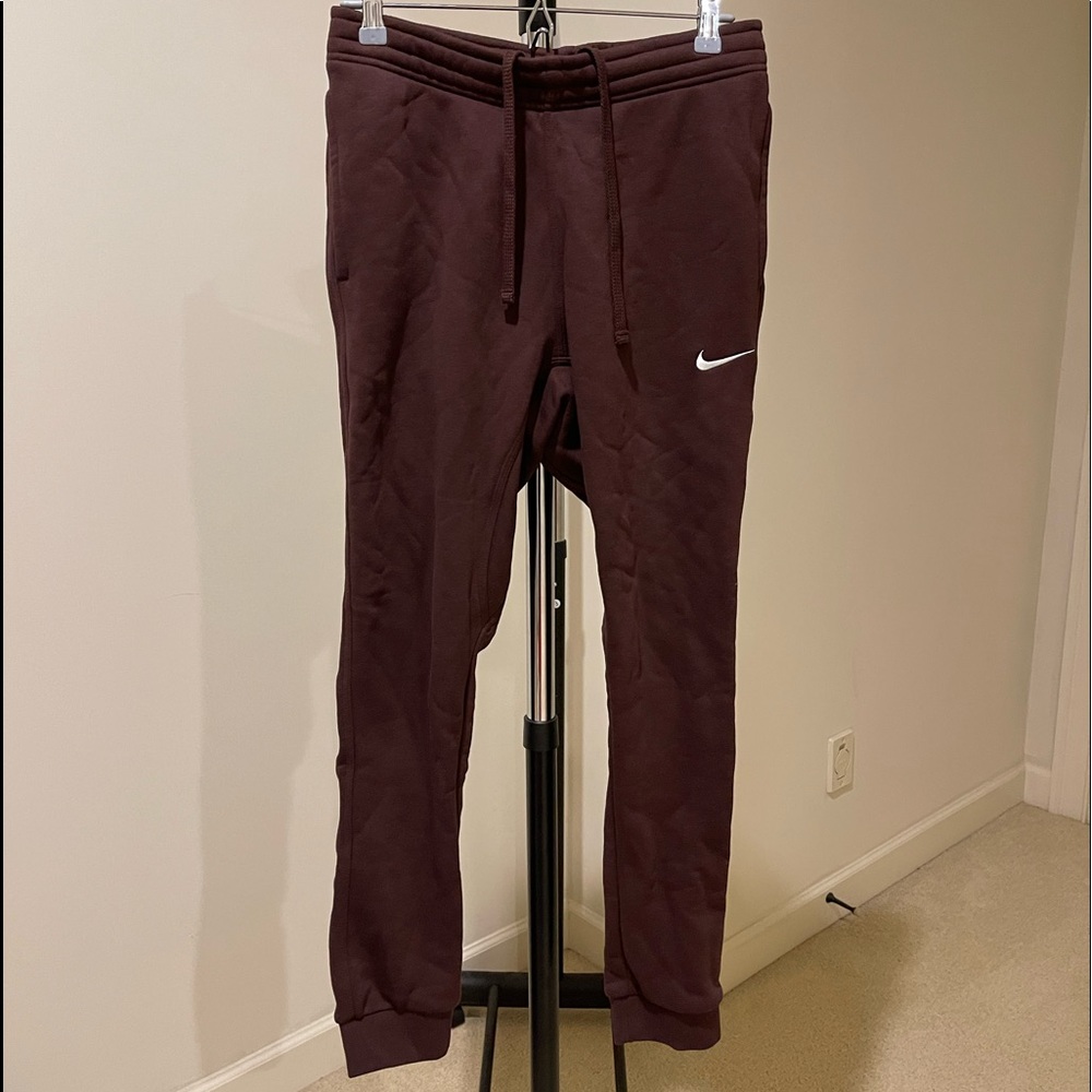 Mens Burgundy medium Nike joggers
